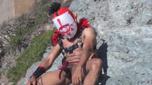 Big Dick Yiga Twink Pulling Mighty Banana Outdoors Public Beach til cum