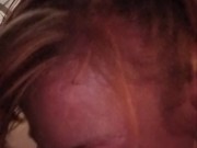 Fucking my wife from behind then she licks up all the cum and deep throats daddy's cock. 14/16