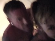 Fucking my wife from behind then she licks up all the cum and deep throats daddy's cock. 8/16