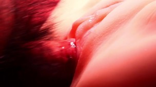 Close-up of fucking her pussy.