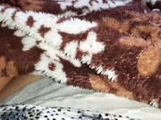 My stepmom lies next to me while I masturbate under the blanket and try not to scream during orgasm