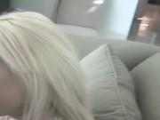 The ladies have some lesbian fun they invite a male customer in so that they can get off on his dick