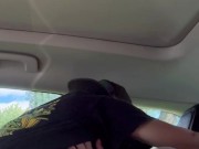 REAL TINDER DATE! Real stranger fucks my throat and pounds my pussy in my backseat in public 15/16