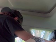 REAL TINDER DATE! Real stranger fucks my throat and pounds my pussy in my backseat in public 16/16