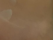 Her pussy is squelching with excitement and that's why I cum on her