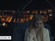 Anal sex on the terrace of a flat with a cute blonde 2/16