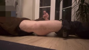 TEASER: Big cock masturbated by the balcony until cumming over myself. Video out 19/11/24