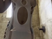 See Through Sheer Dress in Shower Try On Haul.