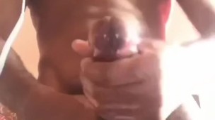 Choke on this!!! Big Black Shiny veiny Cock cumshot