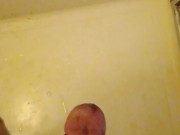 Orgasm in bathroom and released a load of cum 1/16