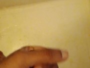 Orgasm in bathroom and released a load of cum 3/16