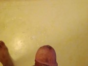 Orgasm in bathroom and released a load of cum 6/16
