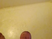 Orgasm in bathroom and released a load of cum 8/16