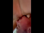 Fuck in the kitchen, spank her with a whip, hair pulling and pussy eating closeup 10/16