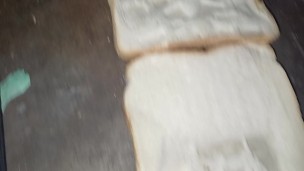 Bread Crush & Trample with Dirty Size 11 Boot Print, 89kg 👣👣