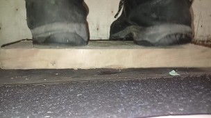 Bread Crush & Trample Under a Board with a Dirty Boot Print, size 11 boots 89kg 👣👣
