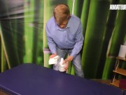 German Mature Gets Pussy Fucked By Her Masseur - AMATEUR EURO 1/16