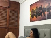 My stepsister masturbates and makes a hot video.