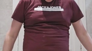 Uncut hairy cocked Daddy attempts to Helicopter. Mastubates and eat his cum!