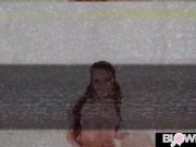 BlowPass - Hot Brunette Gives A Very Slobbery Blowjob 3/16