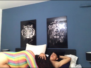 I give my stepbrother’s cock a blowjob and he fills me with milk