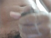 Sweaty, juicy, and hot sexy cum before shower