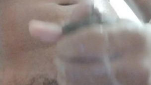 Sweaty, juicy, and hot sexy cum before shower