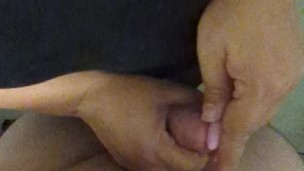 Playing with Daddy's cock and watching him jerk for me