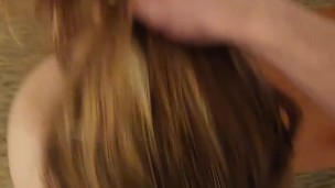 Hunny Rae gives sloppy deepthroat before her first facial