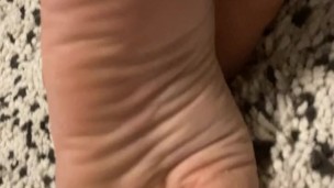 Only feet and very close view for my perfect dry feet after bath