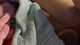 Trying out the new thicker dildo my wife bought me