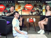 DAINTY WILDER SQUIRTS ON RYAN'S ASSISTANT DURING PODCAST 13/16