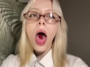 😅😇These gummy bears taste so good while I swallow them in my school outfit  (Giantess Vore) 9/16