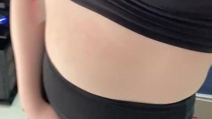 Trans girl cumming after training - Charlotte Kayle