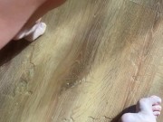 Girl wetting the floor