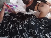 I give my stepdad's cock a blowjob.