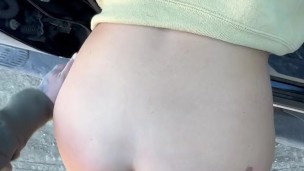 Daddy Pulls Over On Road and Fills My Pussy With Cum