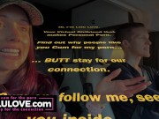 Babe sharing behind the porn scenes details about daily life and Halloween plans while hubby drives down the road - Lelu Love 1/16