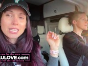 Babe sharing behind the porn scenes details about daily life and Halloween plans while hubby drives down the road - Lelu Love 8/16