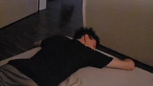 Boy plays in bed and gets caught