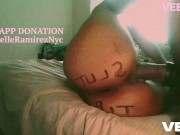 FOOT BALL BOOTY BIG ASS TATTOO EBONY BROWN BUTT