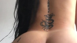 Skinny girl moves her ass on my cock until I cum