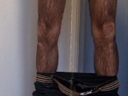 Pee in jar and feet wash