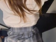 【ハメ撮りJK】アナルビーズと生チンポを同時に挿入された♡気持ちいいから早く中に精子出して♡♡ - Screenshot 1 of 16 - Doggystyle