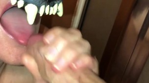 Wolf Babe was hungry for her Masters cock and his cum to kiss him