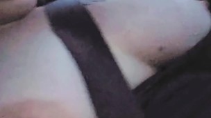 Misty's driving with her tit's out!