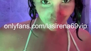 Dildo Blowjob And Masturbation While In The Shower!