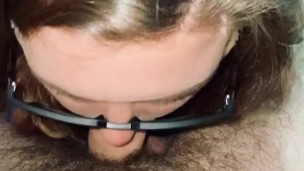 Hot milf gives blowjob tease