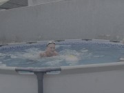 Pool party for Russian slut ends in gangbang with DP - 1.197