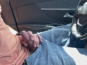 Je me masturbe en voiture et grosse ejaculation en extérieur! 🍆💦
